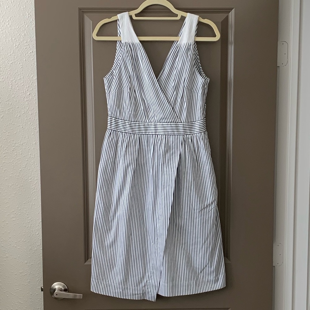 Banana Republic Blue & White Striped Dress